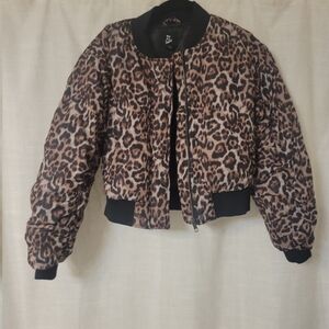 art class Leopard Bomber Jacket